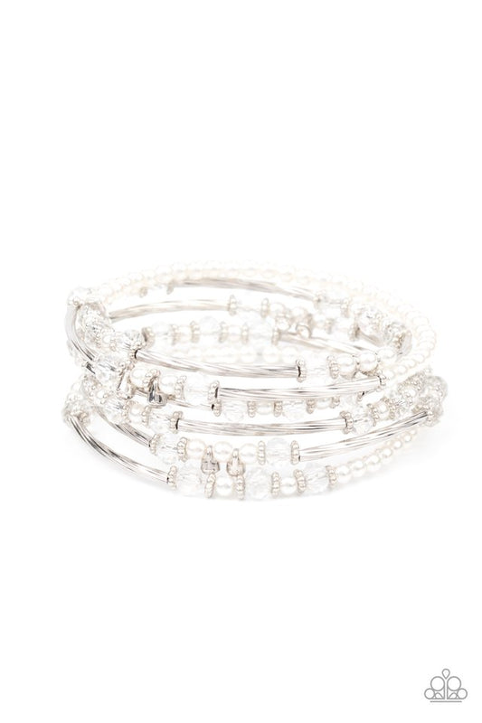 Head-Turning Twinkle - White - Paparazzi Bracelet Image