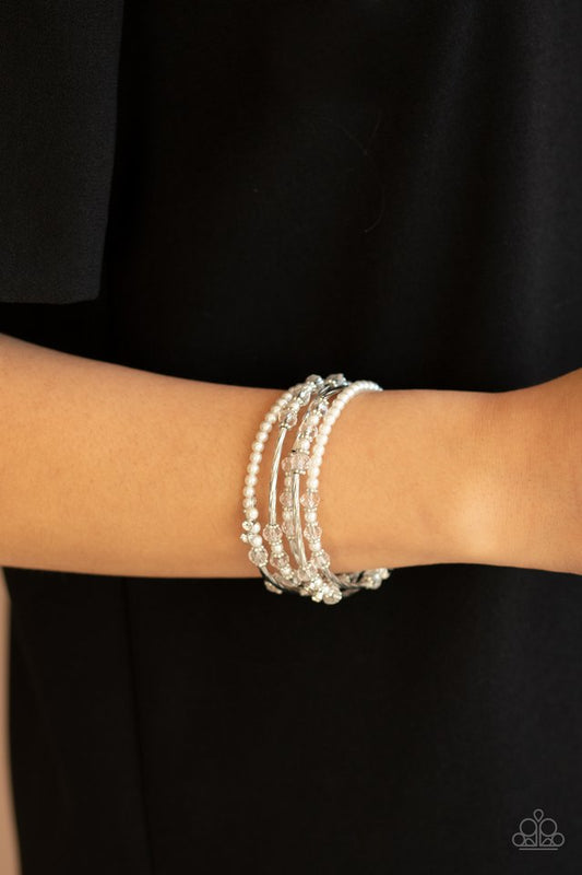 Head-Turning Twinkle - White - Paparazzi Bracelet Image