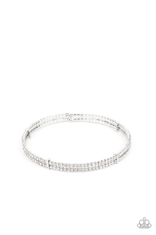 Standout Opulence - White - Paparazzi Bracelet Image