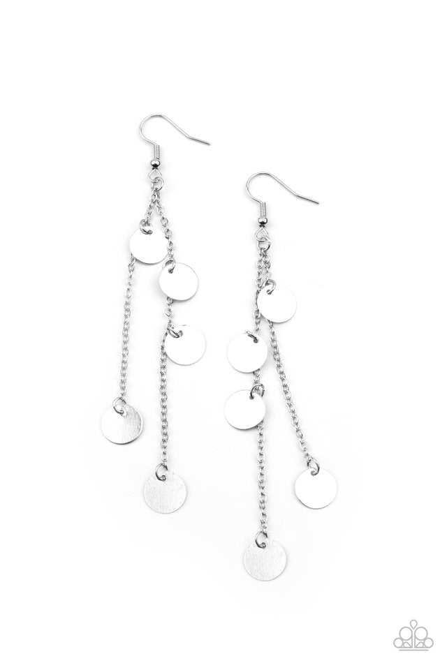 Take A Good Look - Silver - Paparazzi Earring Image