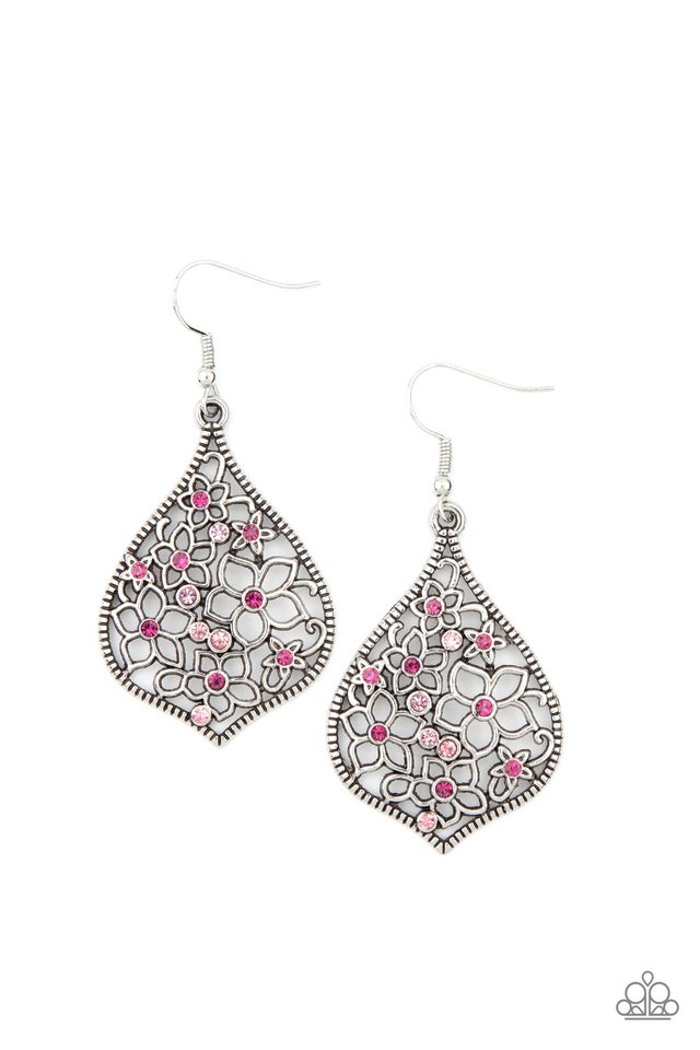 Full Out Florals - Pink - Paparazzi Earring Image