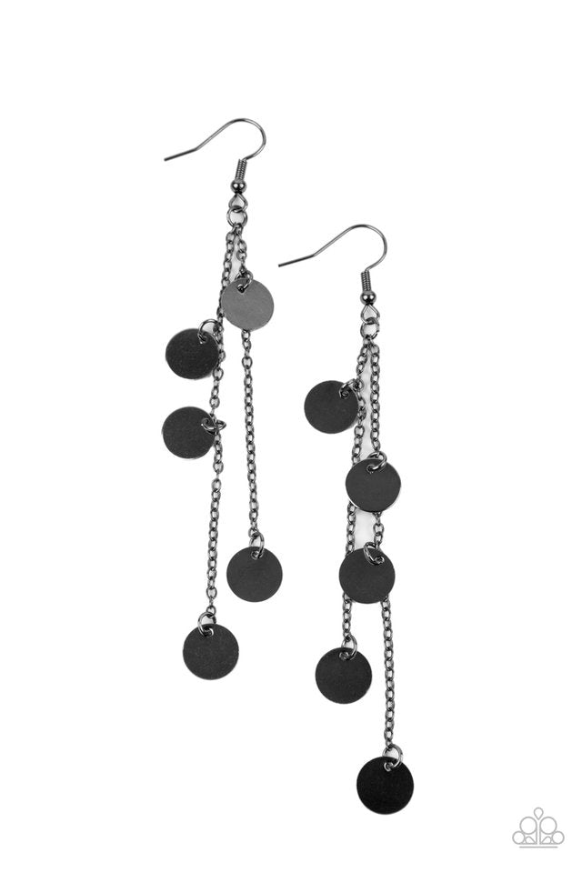 Take A Good Look - Black - Paparazzi Earring Image