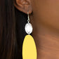 Vivaciously Vogue - Yellow - Paparazzi Earring Image