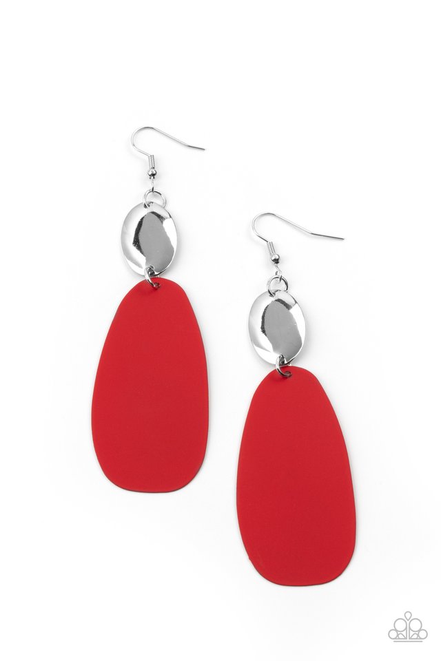Vivaciously Vogue - Red - Paparazzi Earring Image