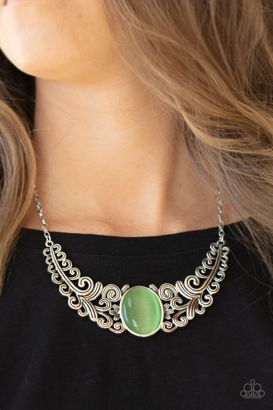 Celestial Eden - Green - Paparazzi Necklace Image