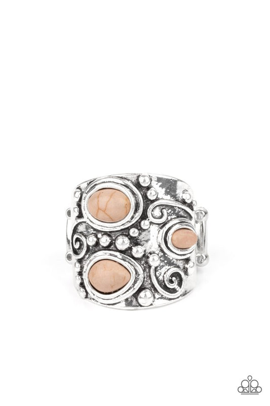 Modern Mountain Ranger - Brown - Paparazzi Ring Image