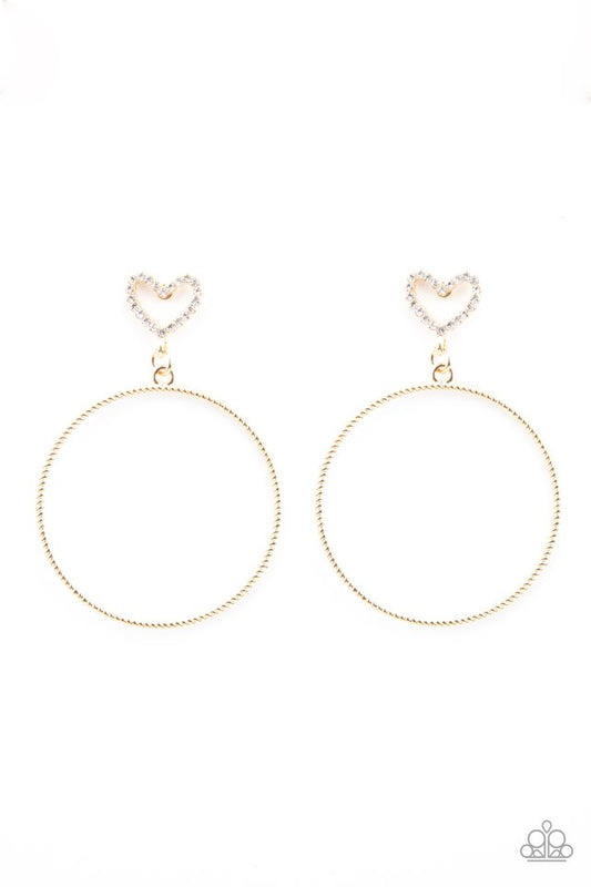 Love Your Curves - Gold - Paparazzi Earring Image