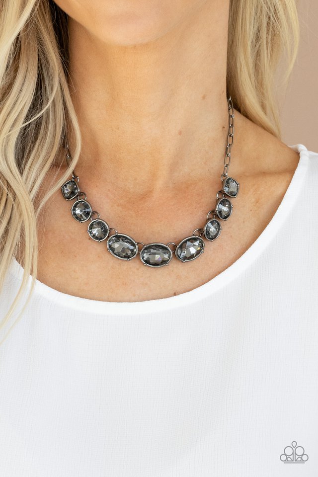 Gorgeously Glacial - Black - Paparazzi Necklace Image
