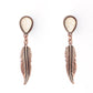 Totally Tran-QUILL - Copper - Paparazzi Earring Image