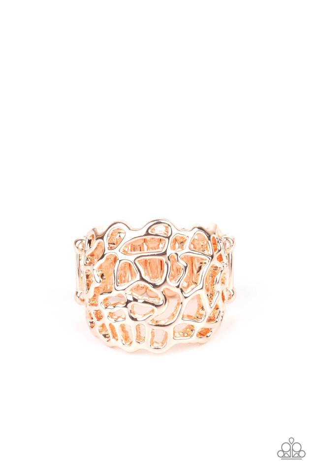 Get Your FRILL - Rose Gold - Paparazzi Ring Image