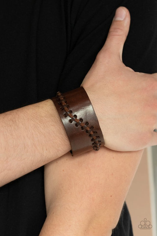 Every STITCH Way - Brown - Paparazzi Bracelet Image