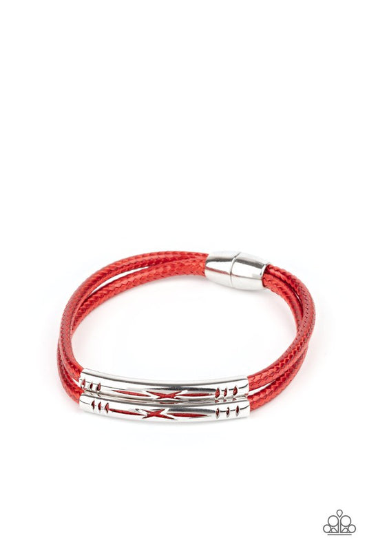 What a WANDER-ful World - Red - Paparazzi Bracelet Image