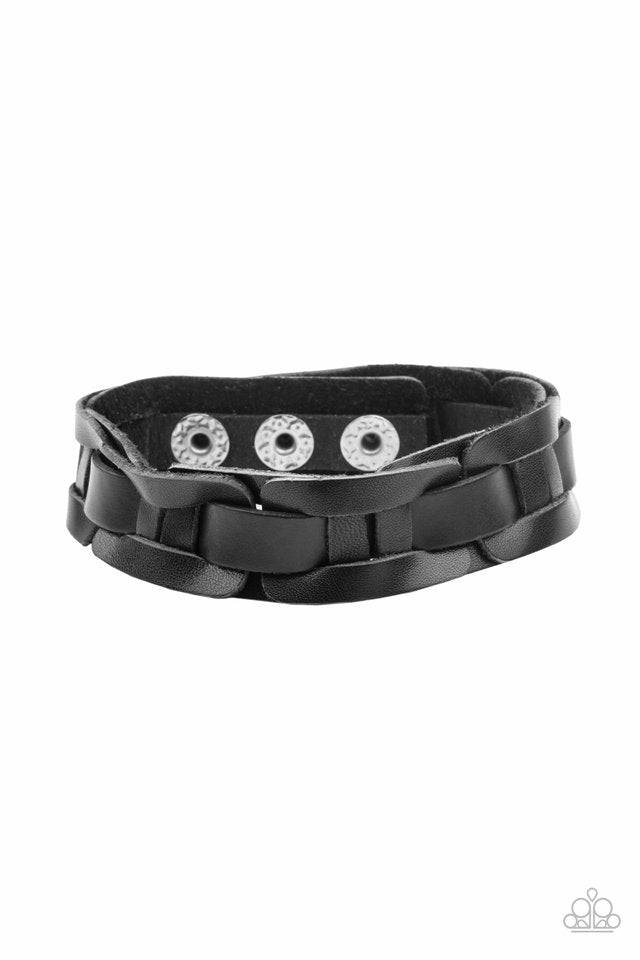 Garage Band Grunge - Black - Paparazzi Bracelet Image