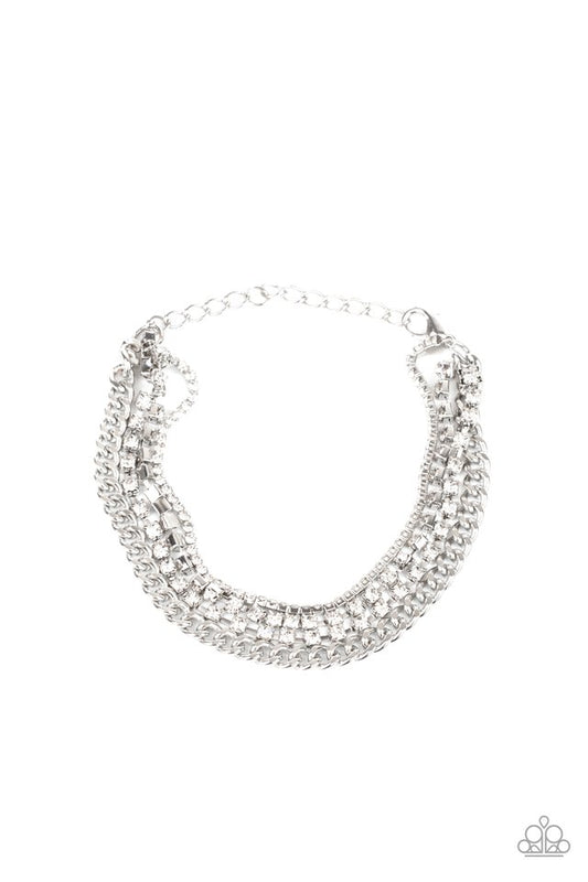 Brilliantly Beaming - White - Paparazzi Bracelet Image