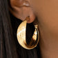 Curves In All The Right Places - Gold - Paparazzi Earring Image