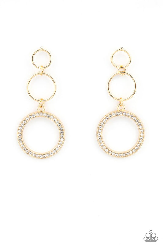 Rule-Breaking Radiance - Gold - Paparazzi Earring Image