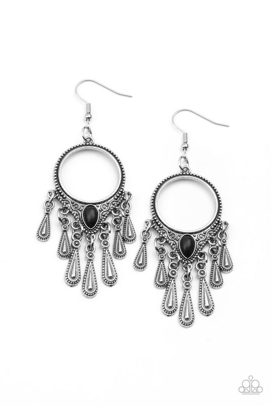 Ranger Rhythm - Black - Paparazzi Earring Image