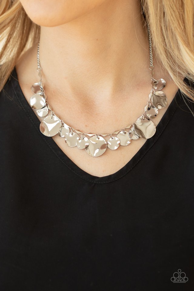 GLISTEN Closely - Silver - Paparazzi Necklace Image