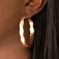 Exhilarated Edge - Gold - Paparazzi Earring Image