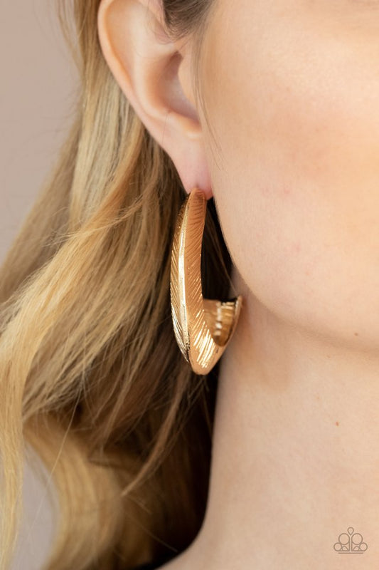 I Double FLARE You - Gold - Paparazzi Earring Image