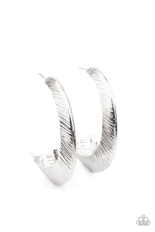 I Double FLARE You - Silver - Paparazzi Earring Image