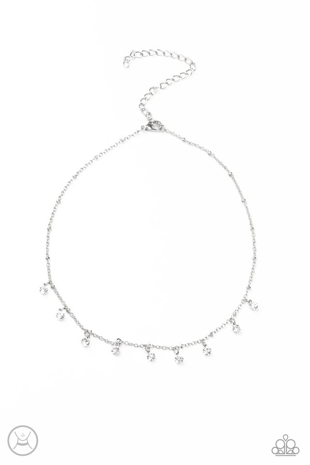 Dainty Diva - White - Paparazzi Necklace Image
