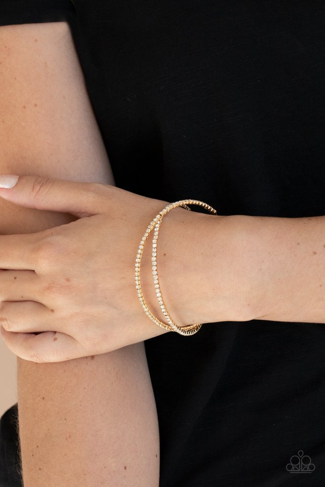 Plus One Status - Gold - Paparazzi Bracelet Image