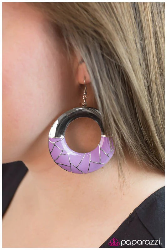 Paparazzi Earring ~ It Girl - Purple