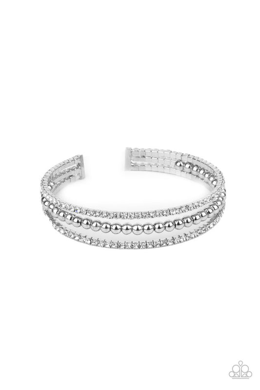 High-End Eye Candy - White - Paparazzi Bracelet Image