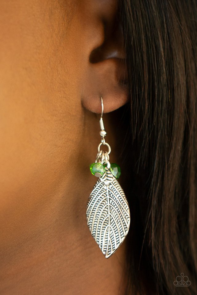 LEAF It To Fate - Green - Paparazzi Earring Image