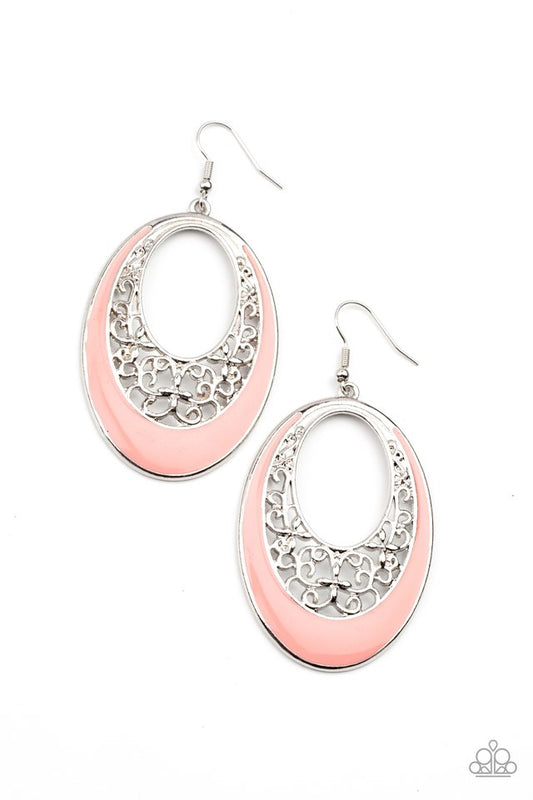 Orchard Bliss - Orange - Paparazzi Earring Image