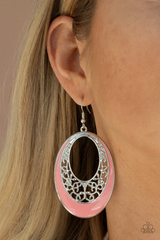 Orchard Bliss - Orange - Paparazzi Earring Image