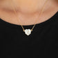 She Works HEART For The Money - Gold - Paparazzi Necklace Image