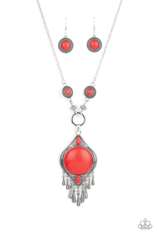 Paparazzi Necklace ~ Majestic Mountaineer - Red