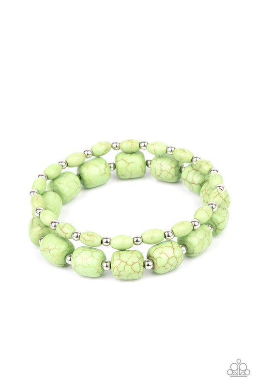 Colorfully Country - Green - Paparazzi Bracelet Image