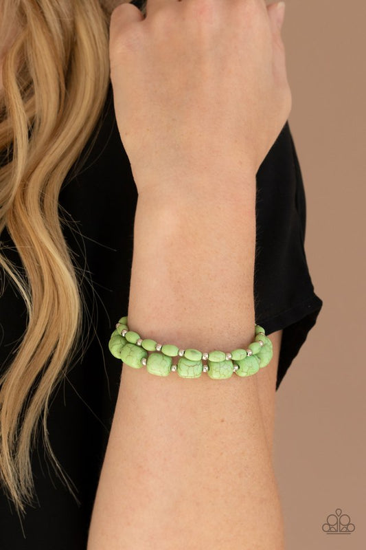 Colorfully Country - Green - Paparazzi Bracelet Image