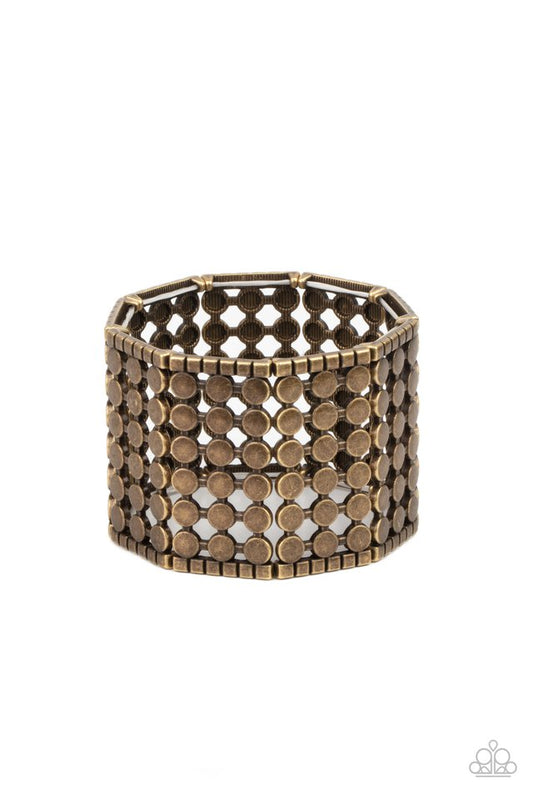 Cool and CONNECTED - Brass - Paparazzi Bracelet Image