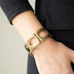 In OVAL Your Head - Brass - Paparazzi Bracelet Image