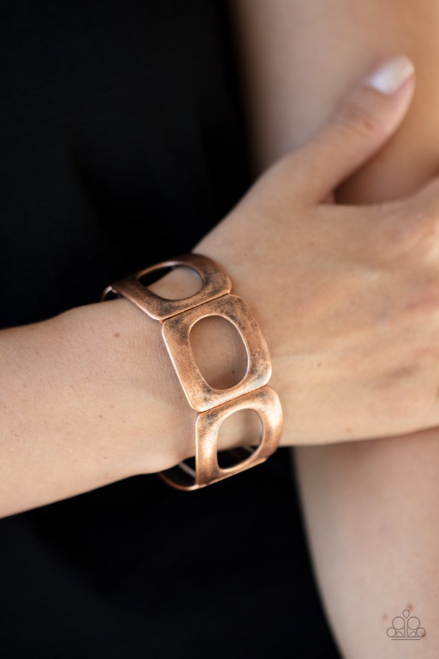 In OVAL Your Head - Copper - Paparazzi Bracelet Image