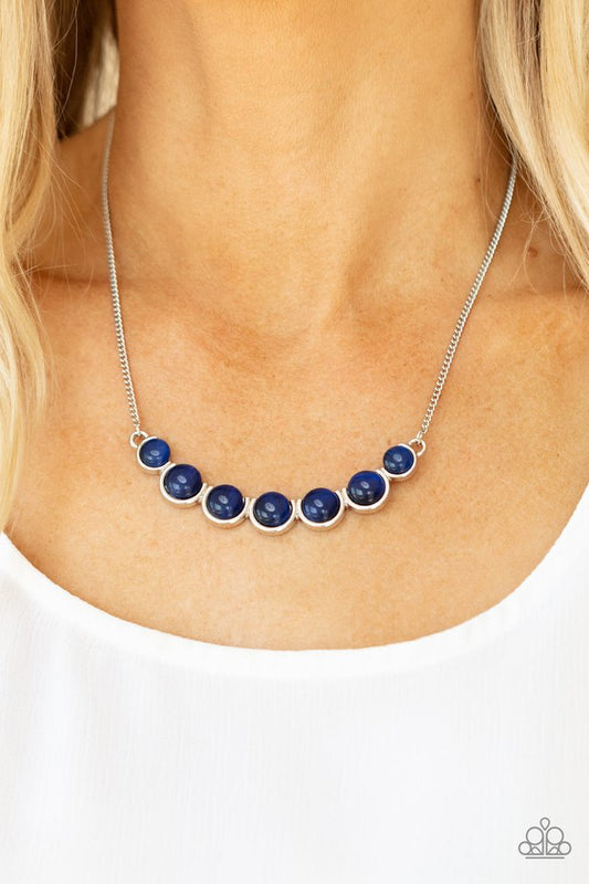 Serenely Scalloped - Blue - Paparazzi Necklace Image