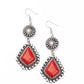 Country Cavalier - Red - Paparazzi Earring Image