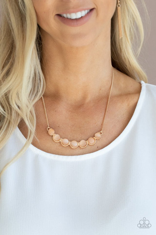 Serenely Scalloped - Gold - Paparazzi Necklace Image