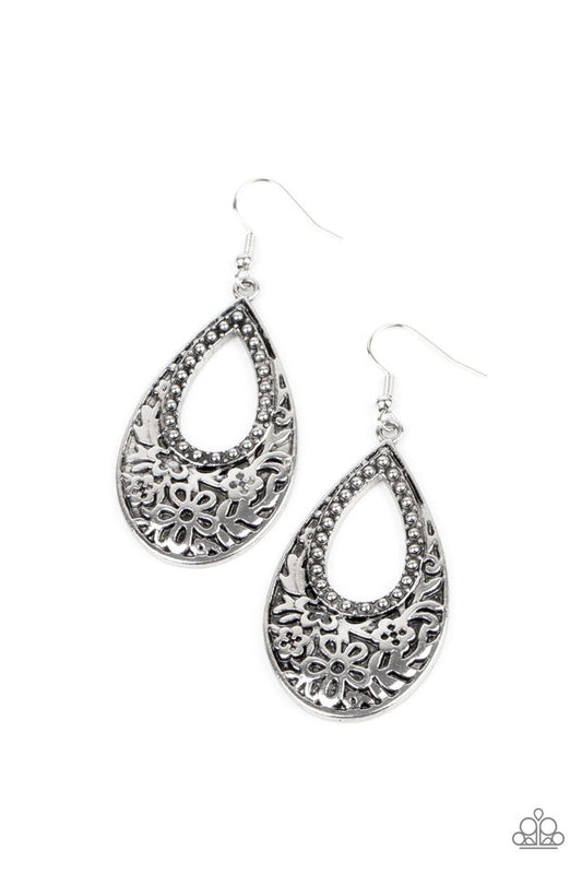 Organically Opulent - Silver - Paparazzi Earring Image