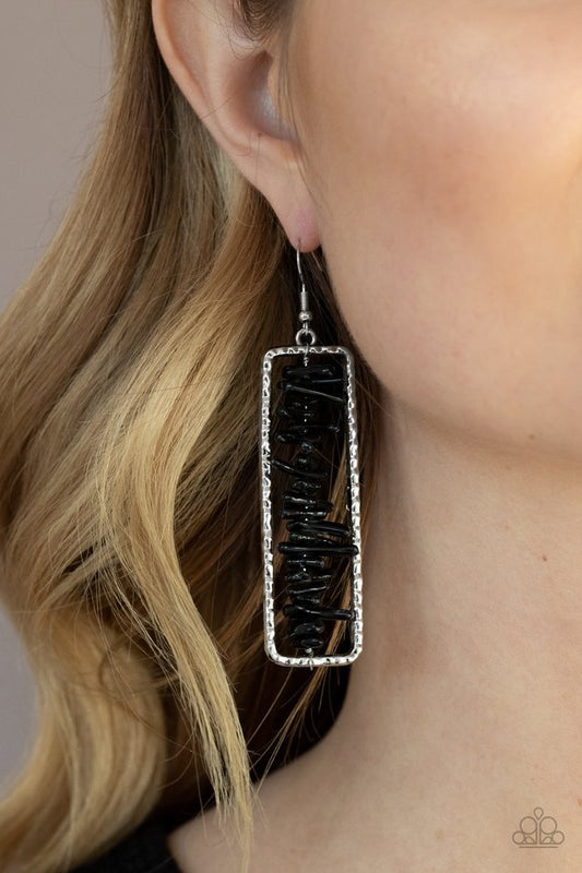Dont QUARRY, Be Happy - Paparazzi Earring Image