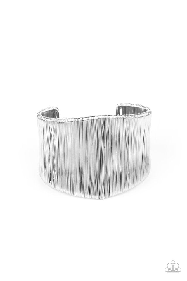 ​Hot Wired Wonder - Silver - Paparazzi Bracelet Image