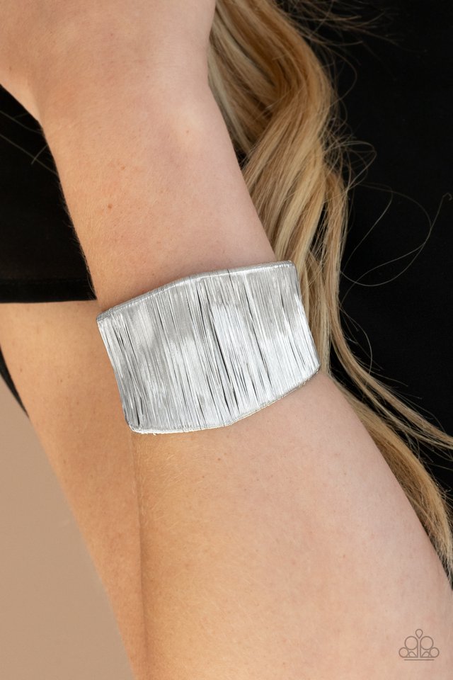 ​Hot Wired Wonder - Silver - Paparazzi Bracelet Image