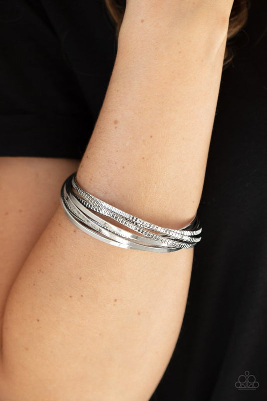 Trending in Tread - Silver - Paparazzi Bracelet Image