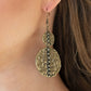 Metro Metalhead - Brass - Paparazzi Earring Image