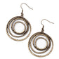 Spiraling Out of Control - Brass - Paparazzi Earring Image