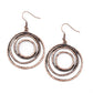 Spiraling Out of Control - Copper - Paparazzi Earring Image